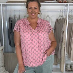 Lauren Conrad Plus Size Peasant Top